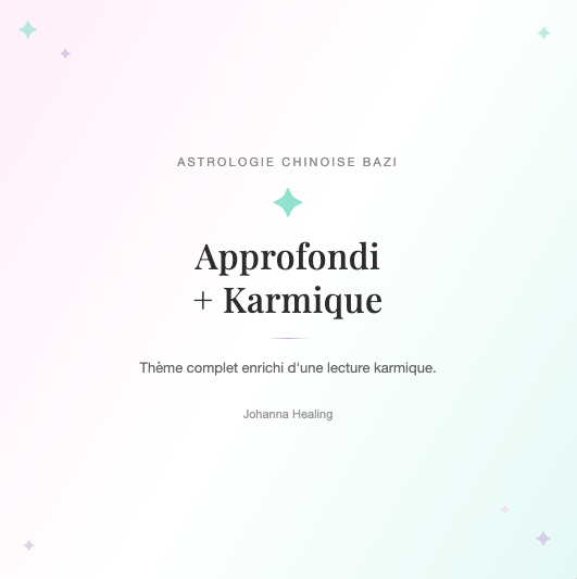 Thème complet avec analyse karmique