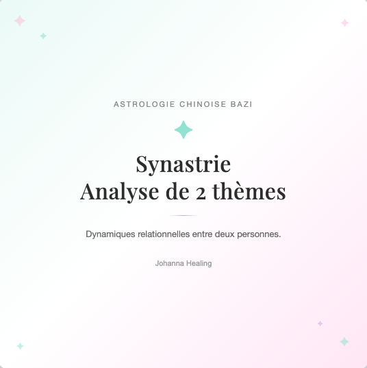 Synastrie sentimentale : analyse de 2 thèmes